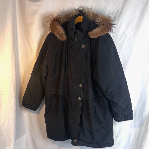 Utex Down Fill Insulated Puffy Coat Anorak Removable Faux Fur Hood Size 1-2X* - Picture 13 of 14